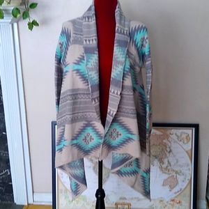 Dreamers Aztec design waterfall cardigan Size M/L